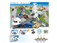 Free Wheel Police-Airpleane Hq W/L_M toys