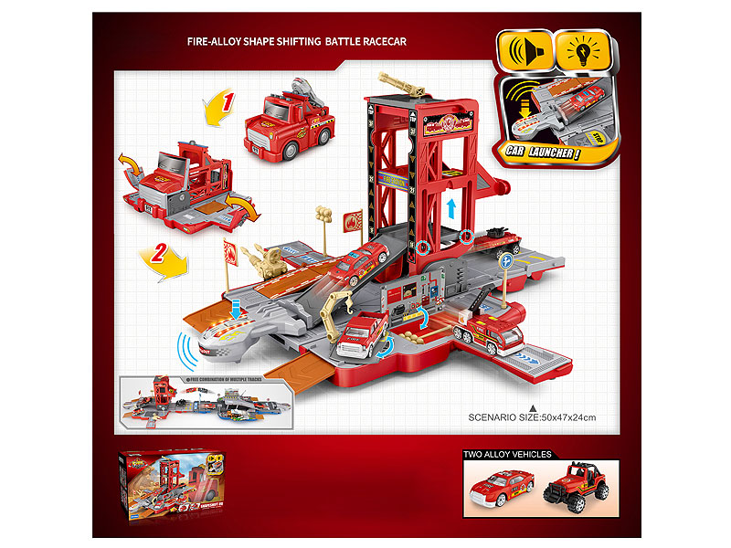 Free Wheel Fire-Alloy Shape Shifting Battle Racecar W/L_S toys