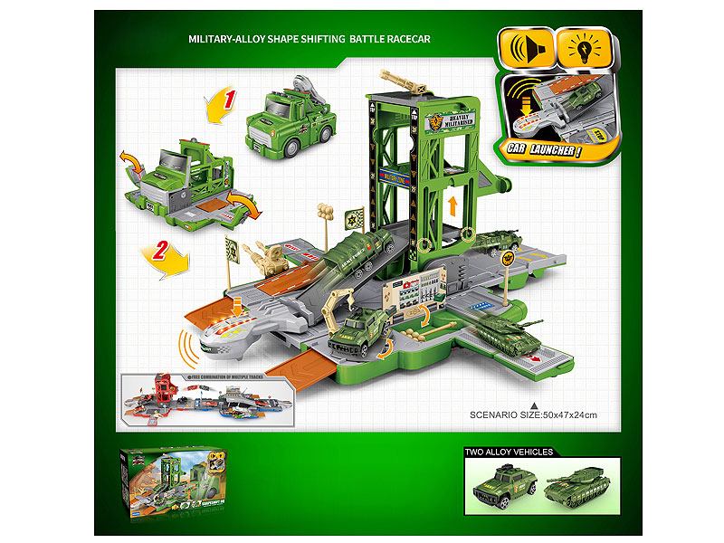 Free Wheel Military-Alloy Shape Shifting Battle Racecar W/L_S toys