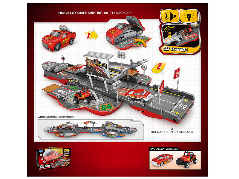 Free Wheel Fire-Alloy Shape Shifting Battle Racecar W/L_S toys