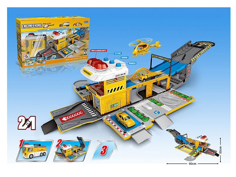 Free Wheel Engineering Storage Truck W/L_S toys