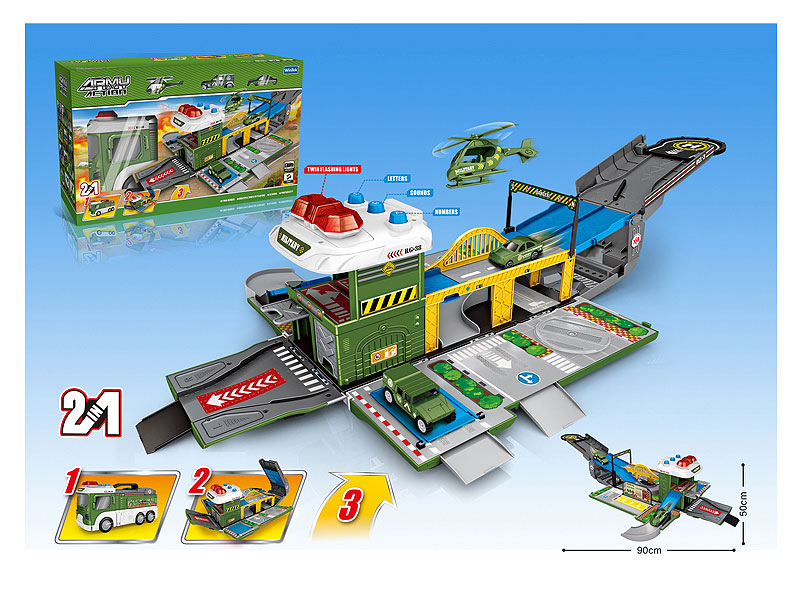 Free Wheel Military Storage Truck W/L_S toys