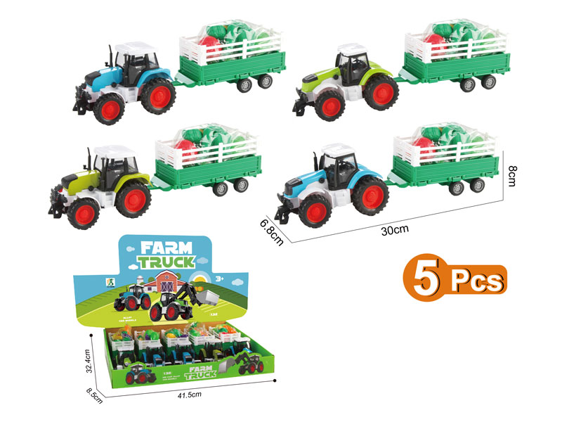 Die Cast Farmer Truck Free Wheel(5in1) toys