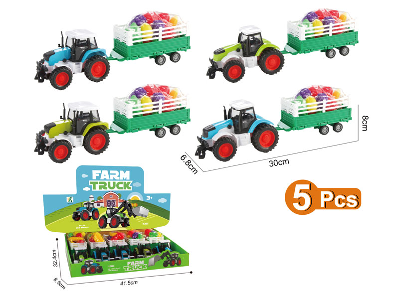 Die Cast Farmer Truck Free Wheel(5in1) toys