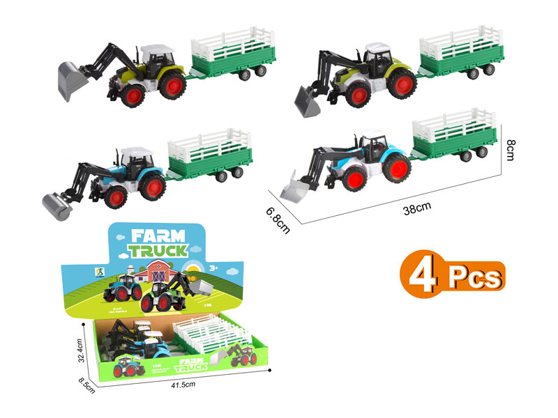 Die Cast Farmer Truck Free Wheel(4in1) toys