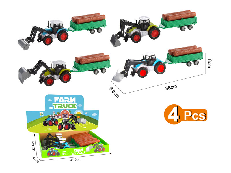 Die Cast Farmer Truck Free Wheel(4in1) toys