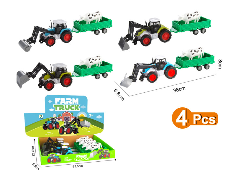 Die Cast Farmer Truck Free Wheel(4in1) toys