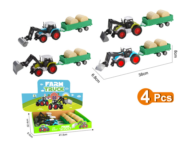 Die Cast Farmer Truck Free Wheel(4in1) toys