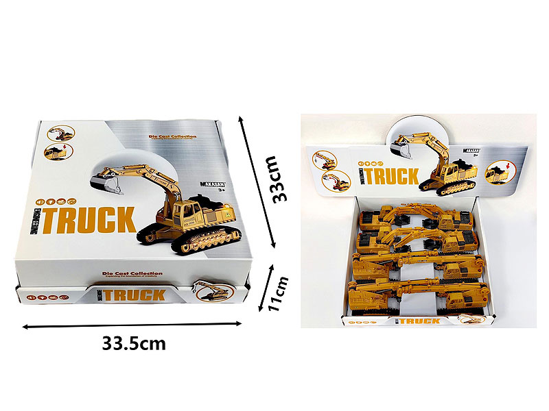 Die Cast Construction Truck Free Wheel W/L_M(8in1) toys