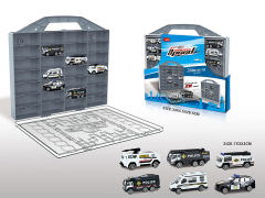 Free Wheel Police Car Set(6in1) toys