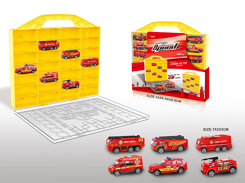 Free Wheel Fire Engine Set(6in1) toys