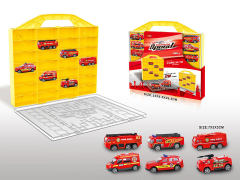 Free Wheel Fire Engine Set(6in1) toys