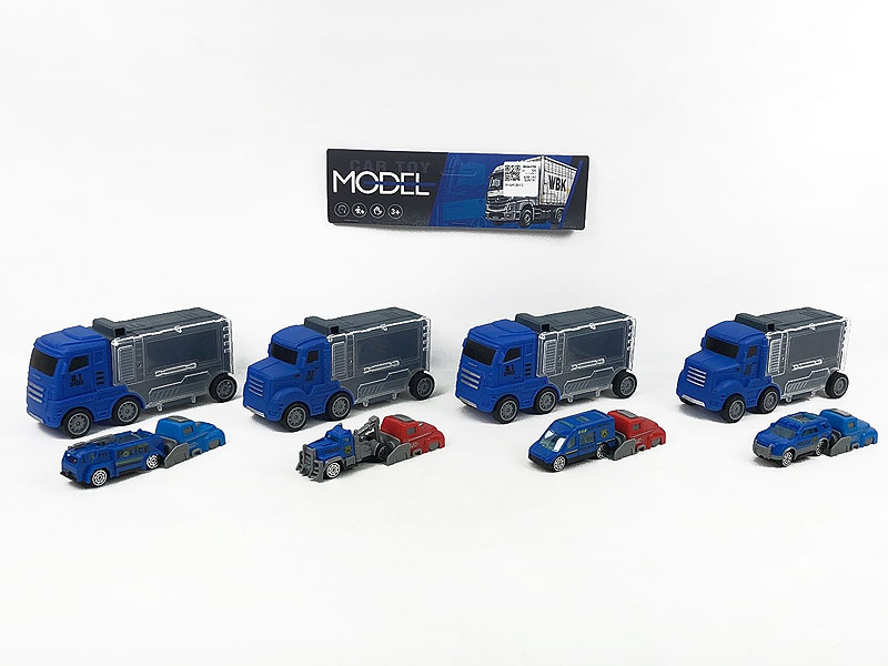 Free Wheel Storage Car Set(4in1) toys