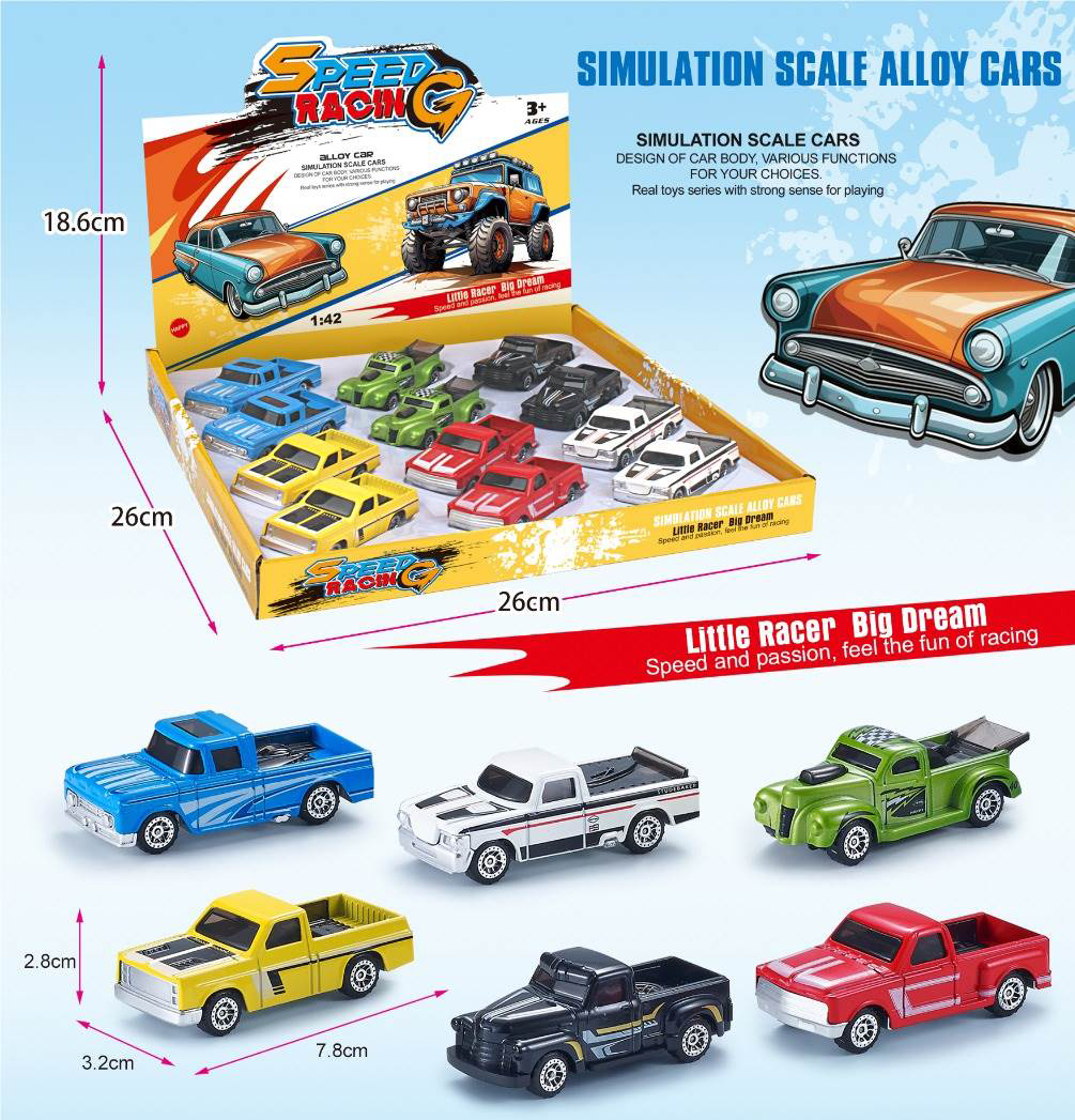 Die Cast Car Free Wheel(12om1) toys