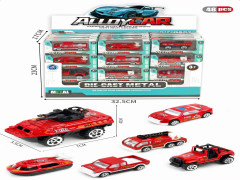 Die Cast Fire Engine Set Free Wheel(48in1) toys