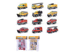 Die Cast Free Wheel Construction Truck and Fire Engine(2S) toys