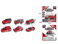 1:64 Die Cast Fire Engine Free Wheel(6S) toys