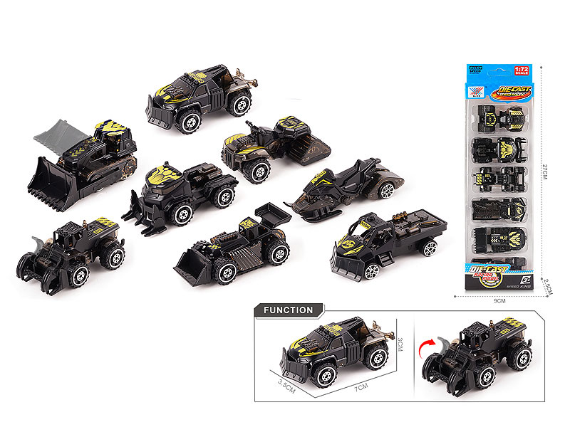 1:64 Die Cast Car Free Wheel(6in1) toys