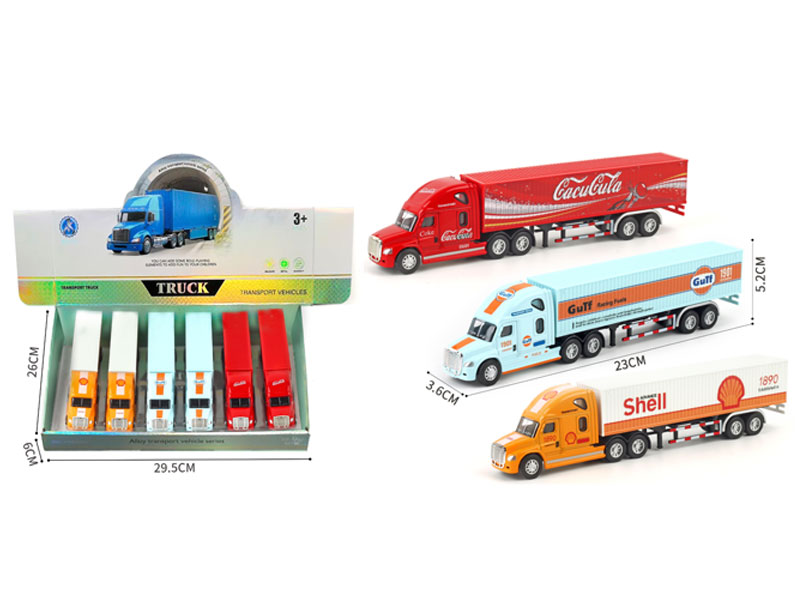 Die Cast Container Truck Free Wheel(6in1) toys