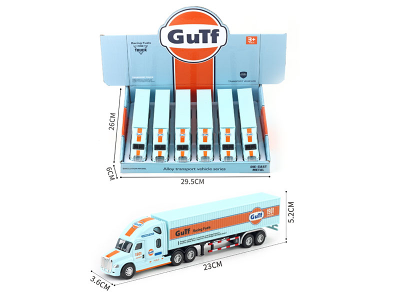 Die Cast Container Truck Free Wheel(6in1) toys