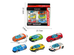 Die Cast Sports Car Free Wheel(6in1) toys