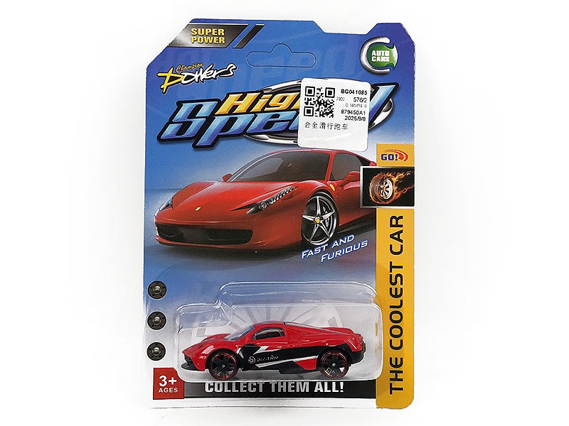 Die Cast Sports Car Free Wheel toys