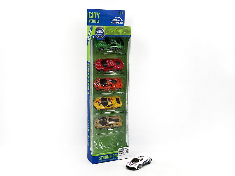 Die Cast Sports Car Free Wheel(6in1) toys