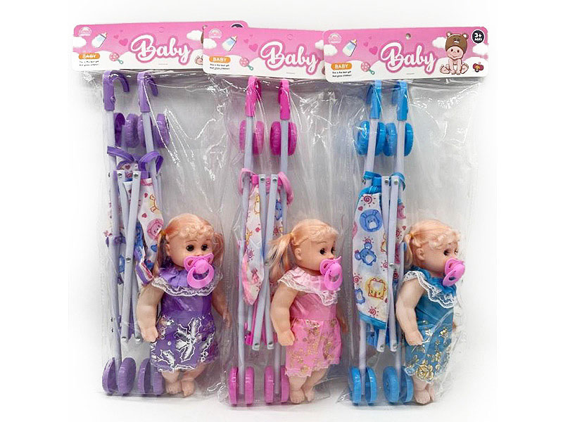 45CM Go-Cart & 11inch Doll W/IC(3S) toys