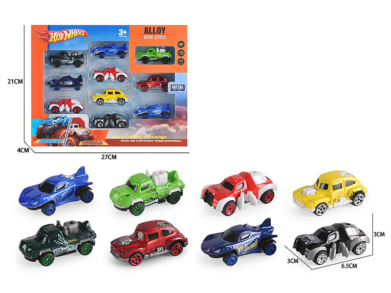 Die Cast Sports Car Free Wheel(10in1) toys