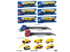 1:64 Die Cast Truck Free Wheel(2S2C) toys