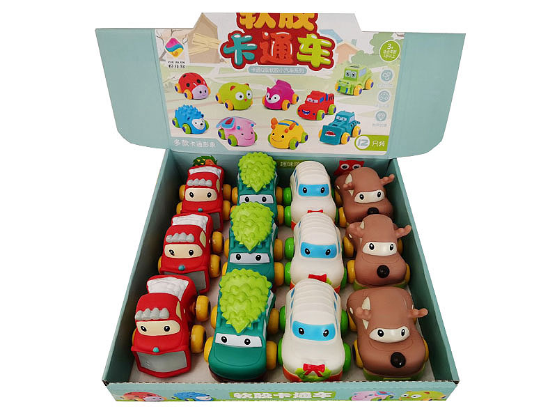 Free Wheel Cartoon Car(12in1) toys