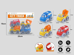 Free Wheel Cartoon Car(4in1) toys