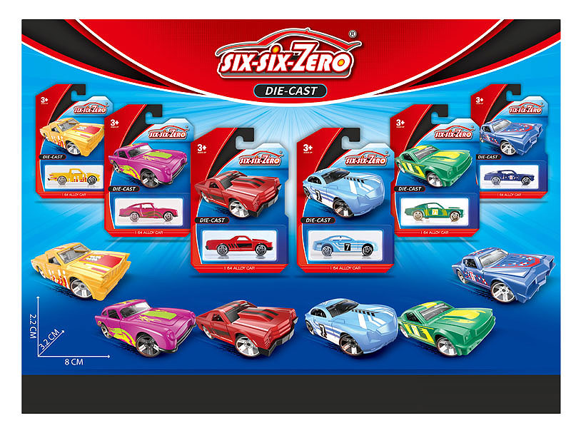 Die Cast Sports Car Free Wheel(6S) toys
