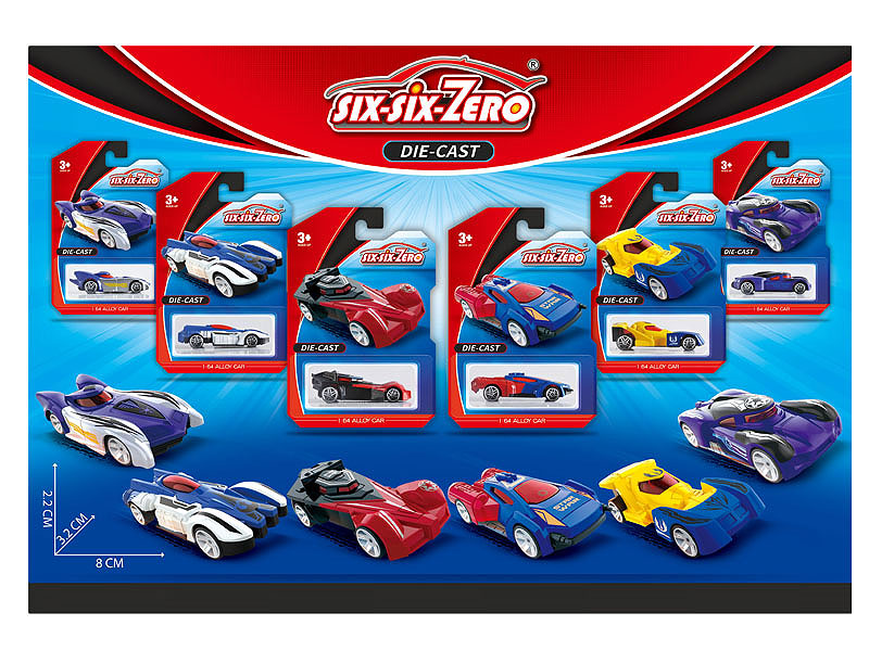 Die Cast Sports Car Free Wheel(6S) toys
