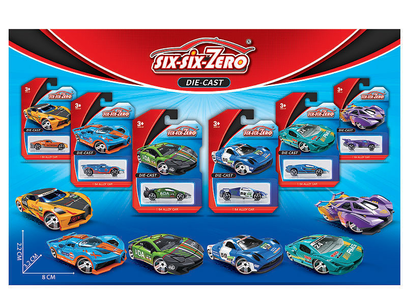 Die Cast Sports Car Free Wheel(6S) toys