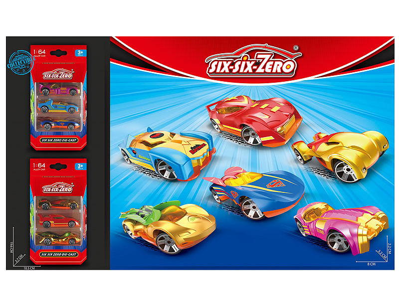 Die Cast Sports Car Free Wheel(3in1) toys