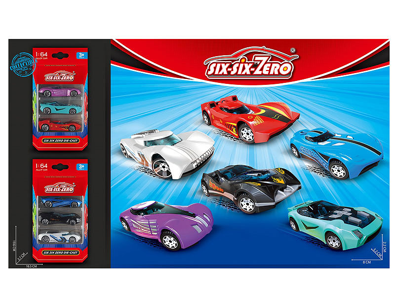 Die Cast Sports Car Free Wheel(3in1) toys