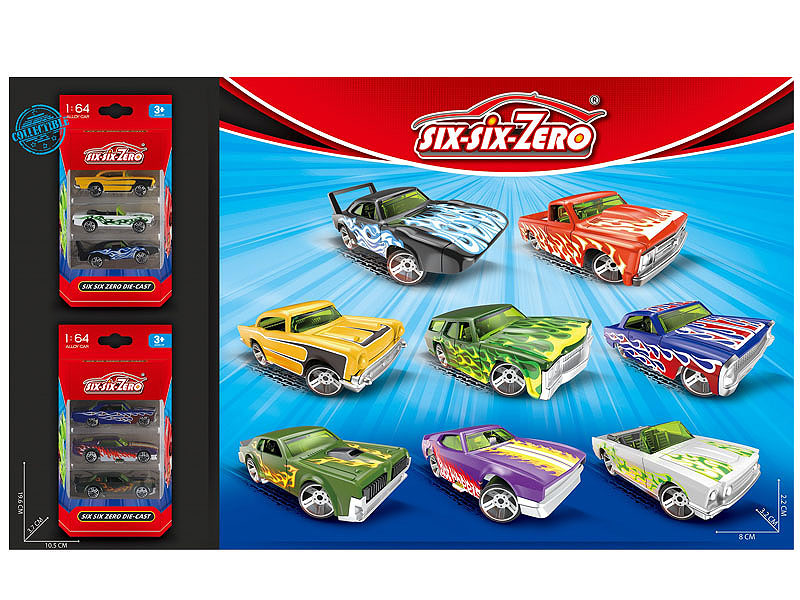 Die Cast Sports Car Free Wheel(3in1) toys