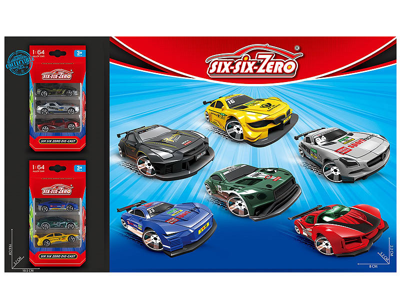 Die Cast Sports Car Free Wheel(3in1) toys