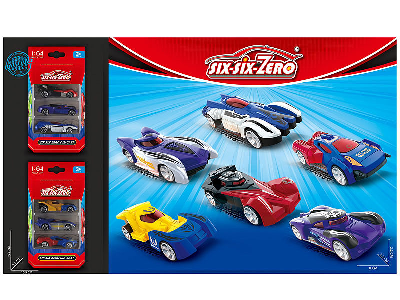 Die Cast Sports Car Free Wheel(3in1) toys