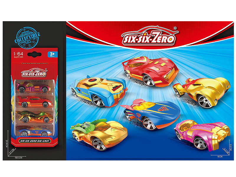 Die Cast Sports Car Free Wheel(4in1) toys