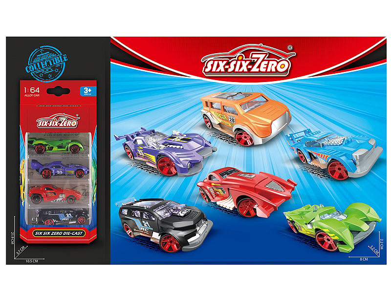 Die Cast Sports Car Free Wheel(4in1) toys