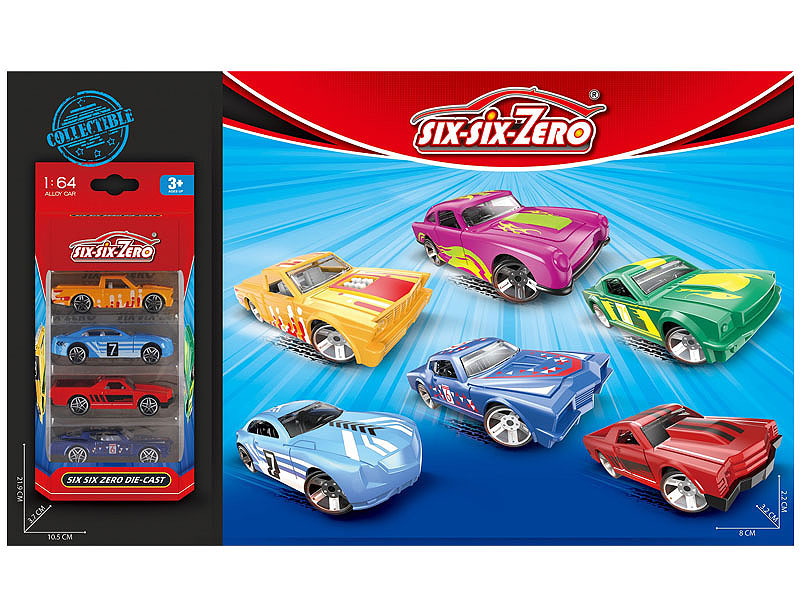 Die Cast Sports Car Free Wheel(4in1) toys