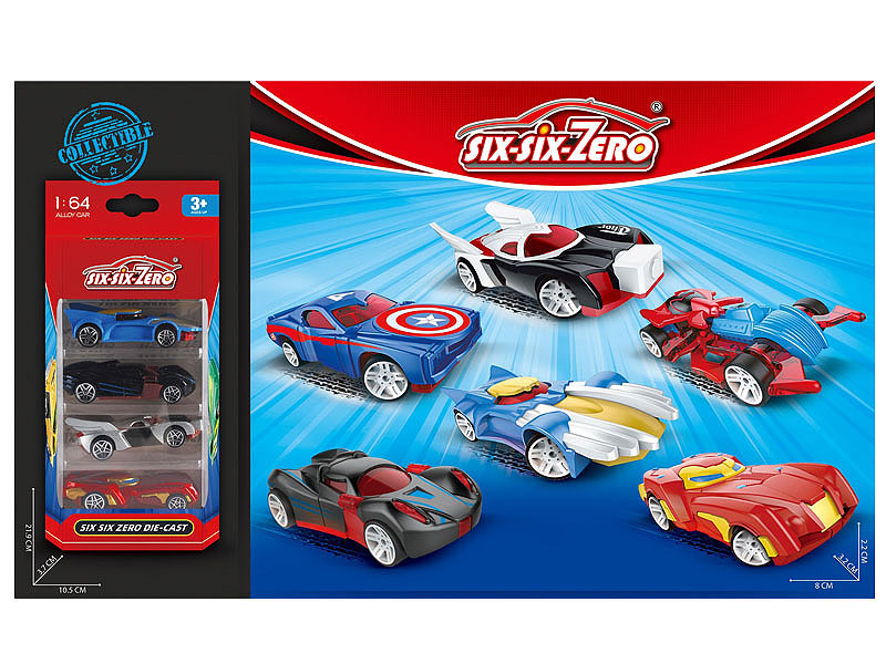 Die Cast Sports Car Free Wheel(4in1) toys