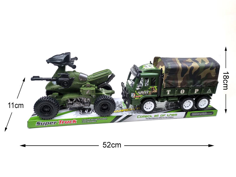 Free Wheel Motorcycle & Friction Military Car toys