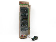 1:64 Die Cast Military Car Free Wheel(6in1) toys