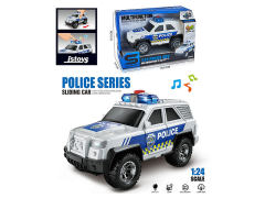 1:24 Free Wheel Police Car W/L_M toys