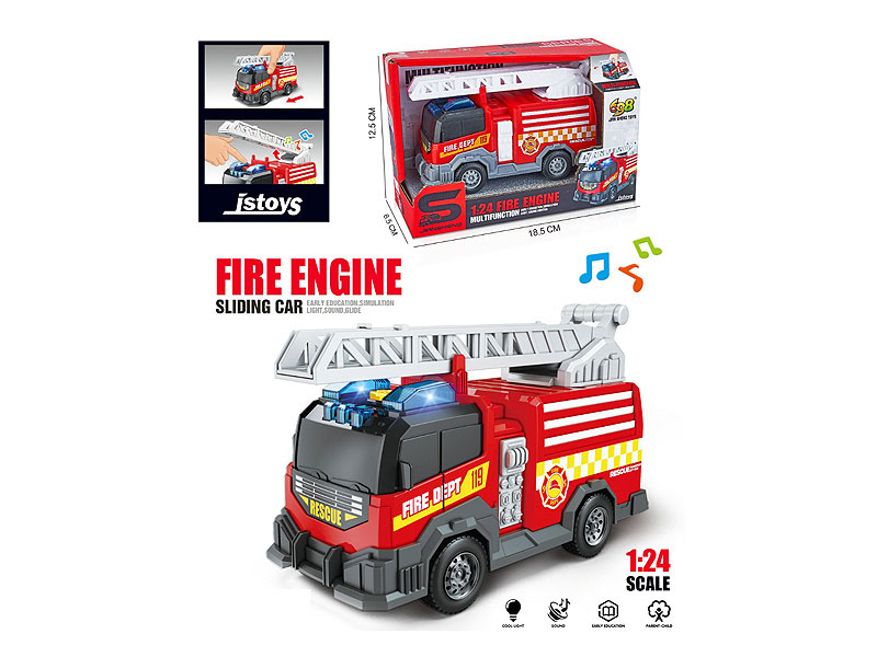 1:24 Free Wheel Fire Engine W/L_M toys