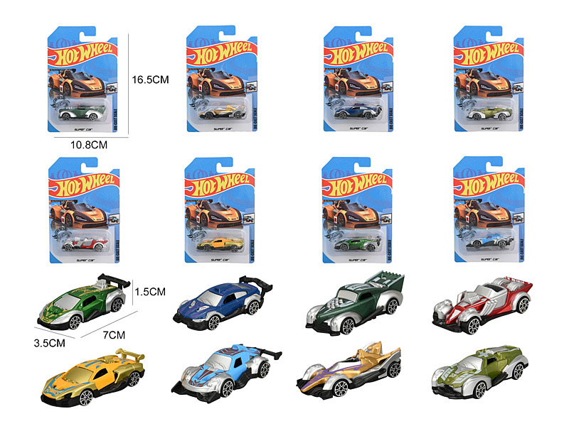 1:64 Die Cast Sports Car Free Wheel(8S) toys