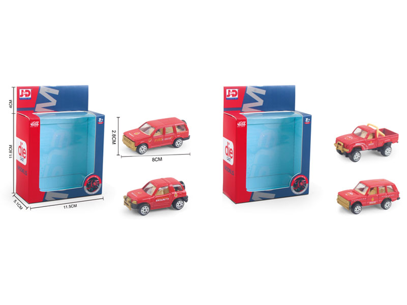 Die Cast Fire Engine Free Wheel(2in1) toys